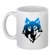 Чашка керамическая Синій вовк Белый фото