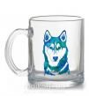 Чашка скляна Зеленый волк Прозорий фото