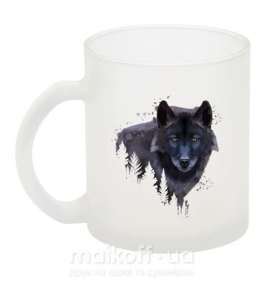 Чашка стеклянная Wolf in the wood Фроузен фото