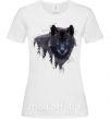 Жіноча футболка Wolf in the wood Білий фото