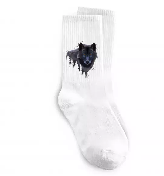 Носки Wolf in the wood Белый фото