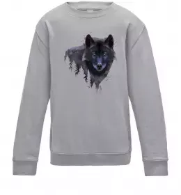 Детский Свитшот Вовк стрибок Черный фото