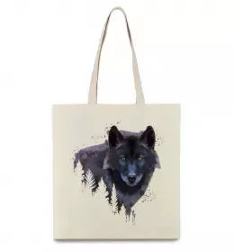 Эко-сумка Вовк мозаїка Черный фото