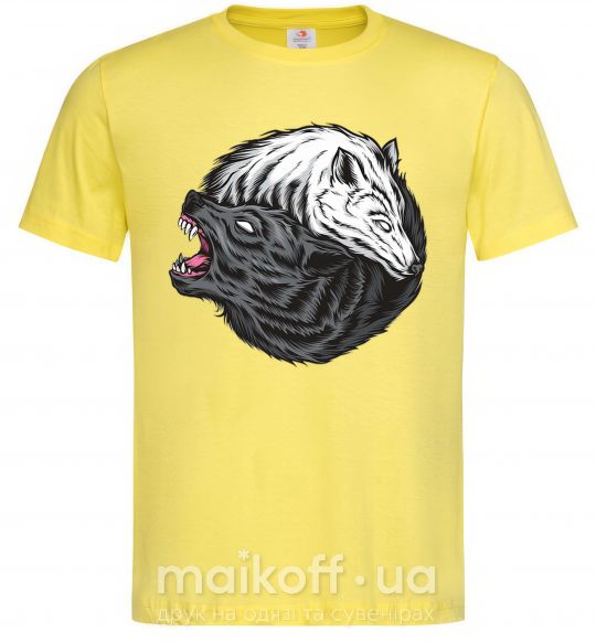 Чоловіча футболка Два волка Лимонний фото