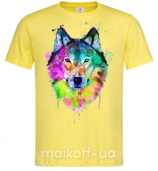 Мужская футболка Wolf splashes Лимонный фото