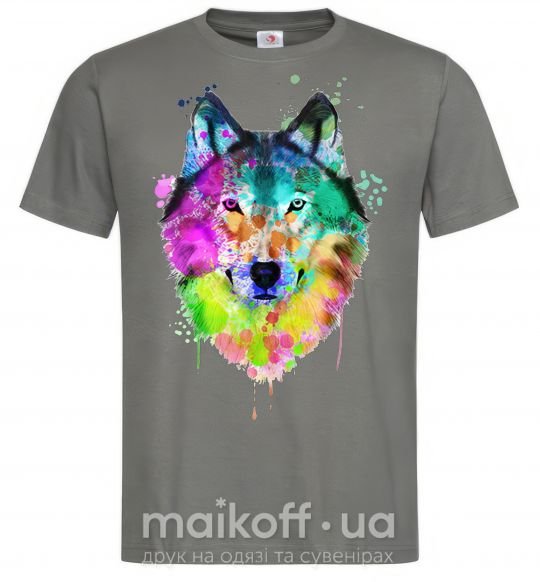 Мужская футболка Wolf splashes Графит фото