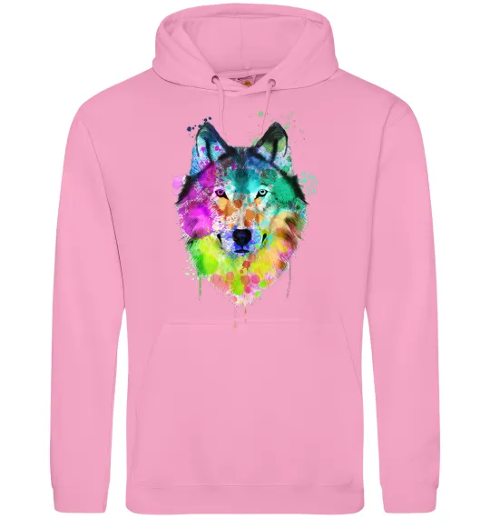 Женская толстовка (худи) Wolf splashes Розовый фото