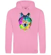 Женская толстовка (худи) Wolf splashes Розовый фото