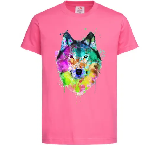 Детская футболка Wolf splashes Ярко-розовый фото