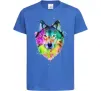 Детская футболка Wolf splashes Ярко-синий фото