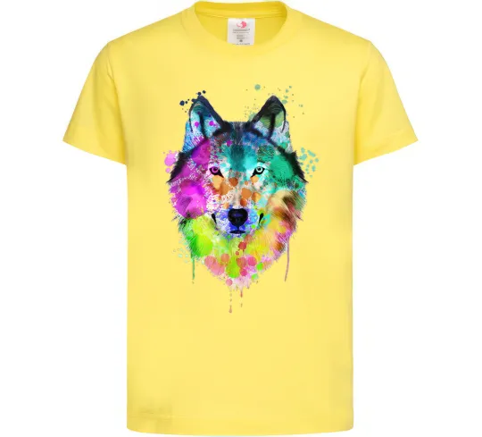 Детская футболка Wolf splashes Лимонный фото