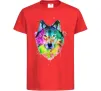 Детская футболка Wolf splashes Красный фото
