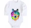 Дитячий бодік Wolf splashes Білий фото