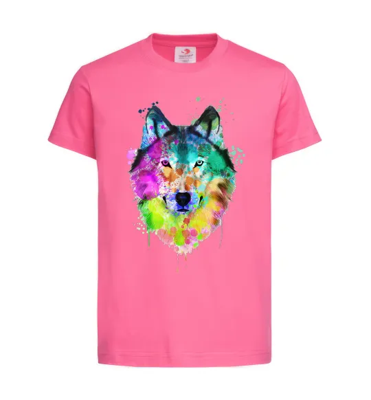 Детская футболка Wolf splashes Ярко-розовый фото