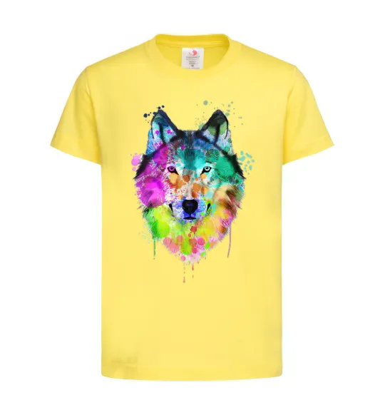 Детская футболка Wolf splashes Лимонный фото