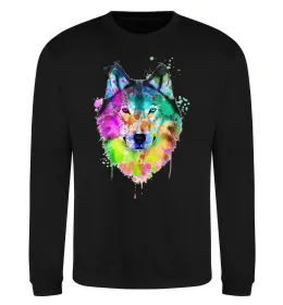 Свитшот Wolf splashes Черный фото