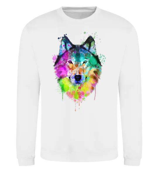 Свитшот Wolf splashes Белый фото