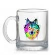 Чашка стеклянная Wolf splashes Прозрачный фото