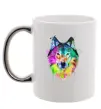 Чашка с цветной ручкой Wolf splashes Серебро Чашка с цветной ручкой Wolf splashes Серебро фото