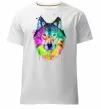 Мужская премиум футболка Wolf splashes Белый фото