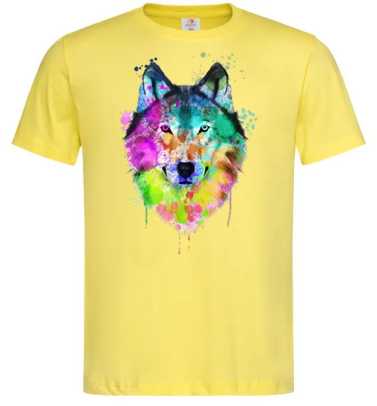 Чоловіча футболка Wolf splashes Лимонний фото