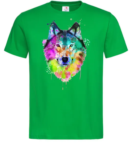 Чоловіча футболка Wolf splashes Зелений фото