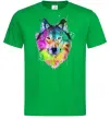 Чоловіча футболка Wolf splashes Зелений Чоловіча футболка Wolf splashes Зелений фото