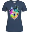 Женская футболка Wolf splashes Темно-синий Женская футболка Wolf splashes Темно-синий фото