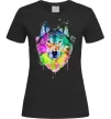 Женская футболка Wolf splashes Черный Женская футболка Wolf splashes Черный фото
