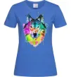 Женская футболка Wolf splashes Ярко-синий Женская футболка Wolf splashes Ярко-синий фото