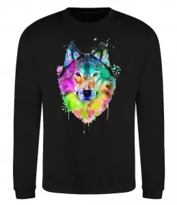 Світшот Wolf splashes Чорний фото