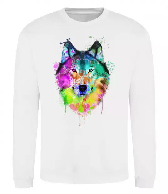 Світшот Wolf splashes Білий фото