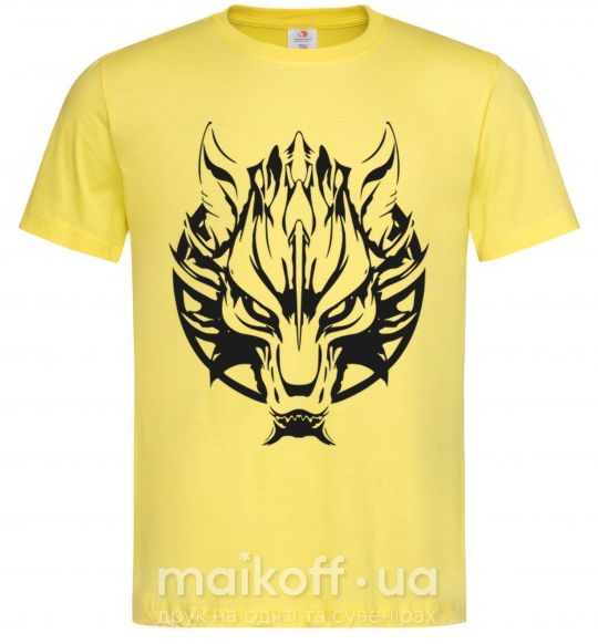 Чоловіча футболка Черный волк Лимонний фото