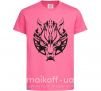 Дитяча футболка Черный волк Яскраво-рожевий фото