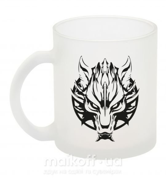 Чашка скляна Черный волк Фроузен фото