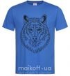 Чоловіча футболка Волк узор Яскраво-синій фото