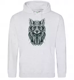 Женская толстовка (худи) Wolf eyes Серый меланж фото