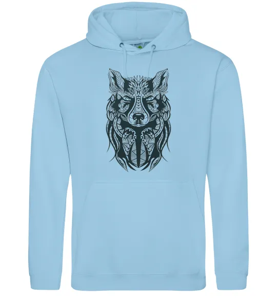 Женская толстовка (худи) Wolf eyes Голубой фото