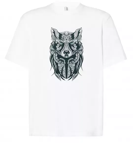 Футболка Оверсайз Wolf eyes Белый фото