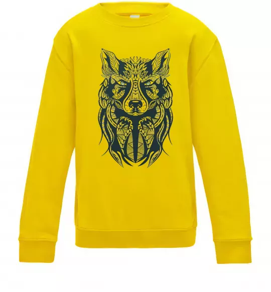 Детский Свитшот Wolf eyes Солнечно желтый фото