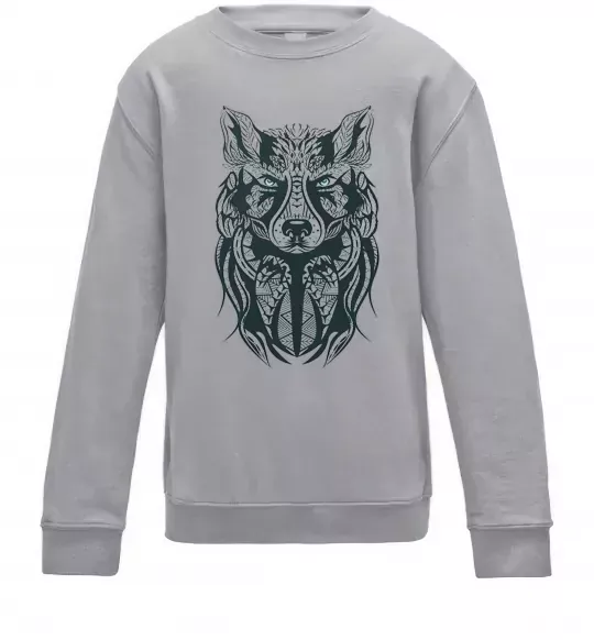 Детский Свитшот Wolf eyes Серый меланж фото