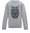 Детский Свитшот Wolf eyes Серый меланж Детский Свитшот Wolf eyes Серый меланж фото
