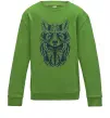 Детский Свитшот Wolf eyes Лаймовый Детский Свитшот Wolf eyes Лаймовый фото