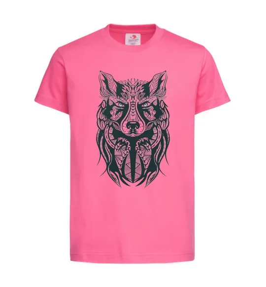 Детская футболка Wolf eyes Ярко-розовый фото
