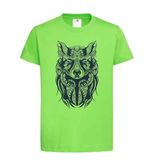 Детская футболка Wolf eyes Лаймовый фото