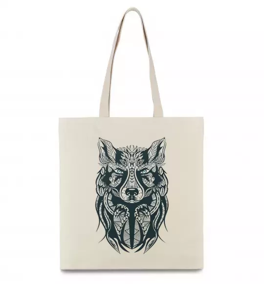 Еко-сумка Wolf eyes Бежевий фото