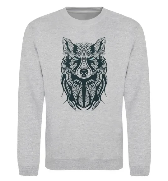 Свитшот Wolf eyes Серый меланж фото