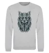 Свитшот Wolf eyes Серый меланж фото