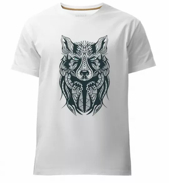 Чоловіча преміум футболка Wolf eyes Білий фото