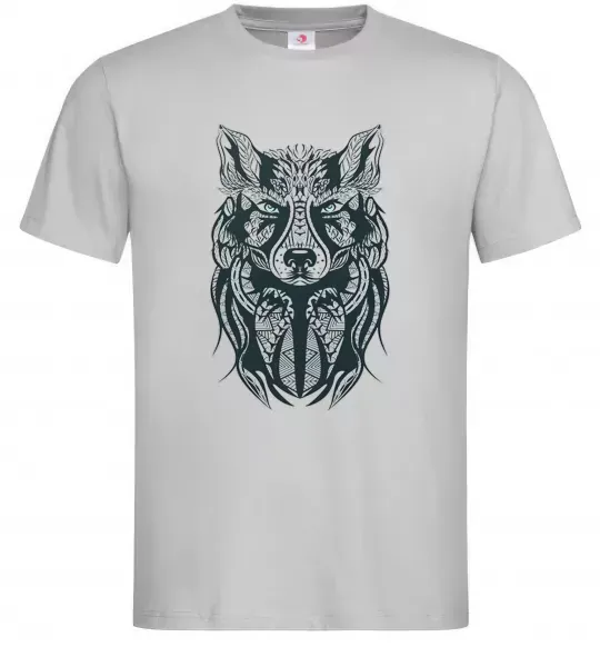 Мужская футболка Wolf eyes Серый фото